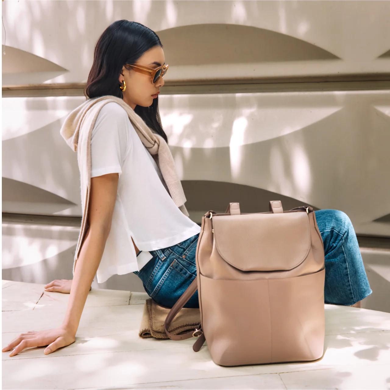 Structured Mini Backpack by  Nine Fires 